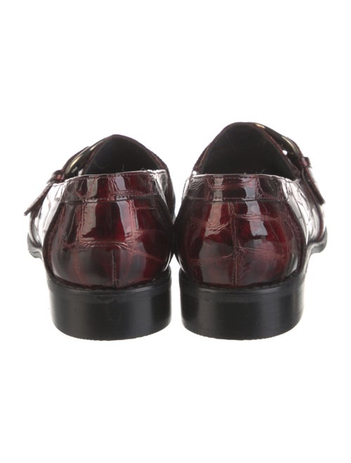 Stuart Weitzman Patent Leather Animal Print Loafers