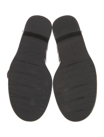 Stuart Weitzman Patent Leather Animal Print Loafers