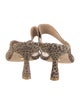 Stuart Weitzman Suede Animal Print Slides