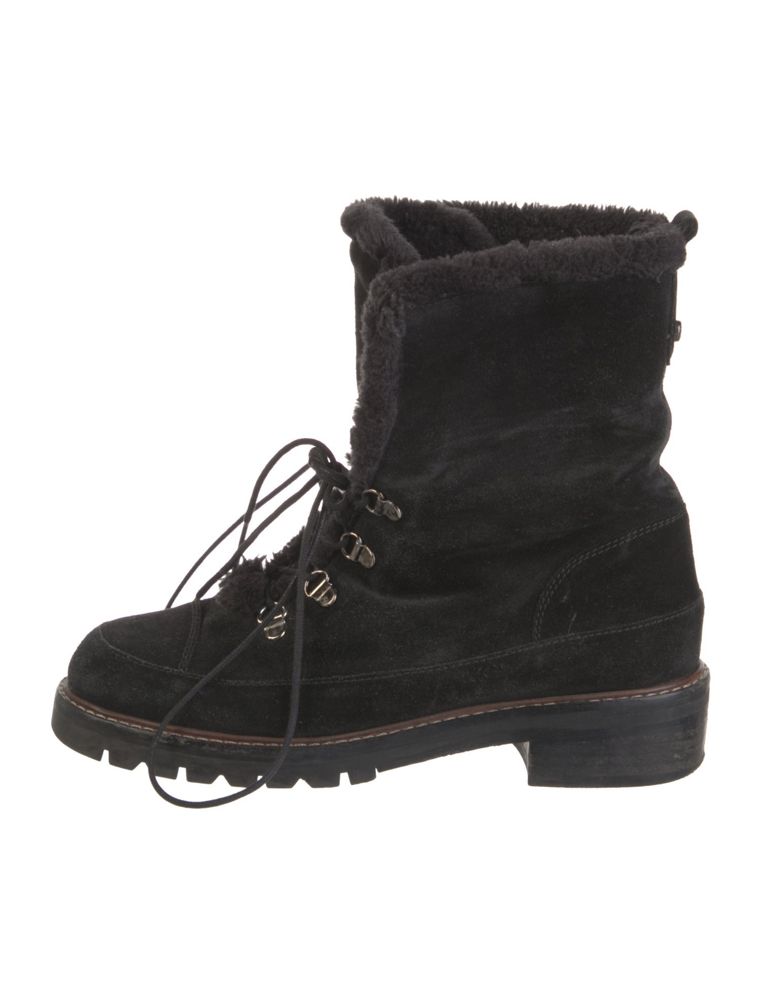 Stuart Weitzman Suede Combat Boots