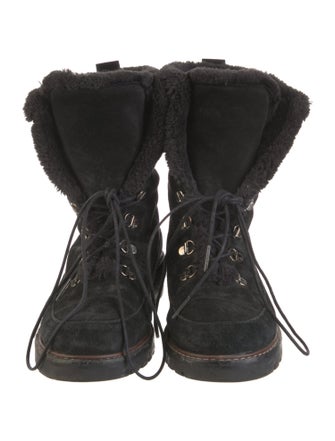 Stuart Weitzman Suede Combat Boots