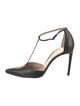 Stuart Weitzman Leather T-Strap Pumps