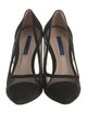 Stuart Weitzman Suede Mesh Accents Pumps