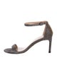 Stuart Weitzman Glitter Animal Print Sandals