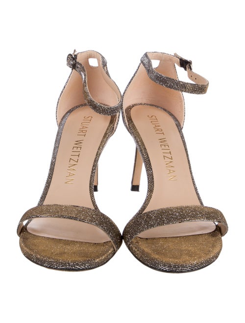 Stuart Weitzman Glitter Animal Print Sandals