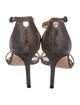 Stuart Weitzman Glitter Animal Print Sandals