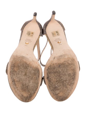 Stuart Weitzman Glitter Animal Print Sandals