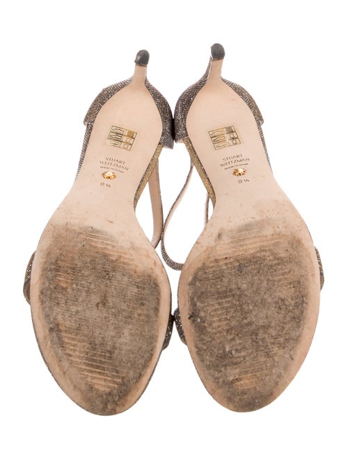 Stuart Weitzman Glitter Animal Print Sandals