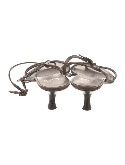 Stuart Weitzman Leather T-Strap Sandals