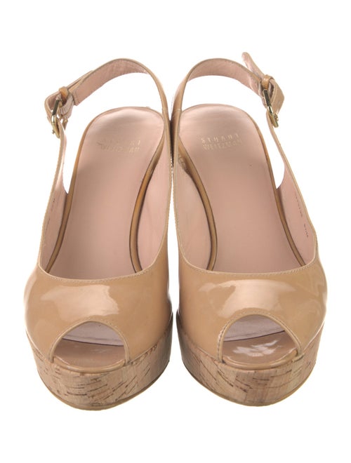 Stuart Weitzman Patent Leather Slingback Sandals