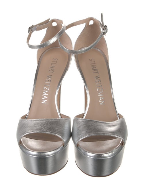 Stuart Weitzman Leather Keyhole Accent Sandals