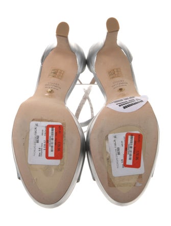 Stuart Weitzman Leather Keyhole Accent Sandals