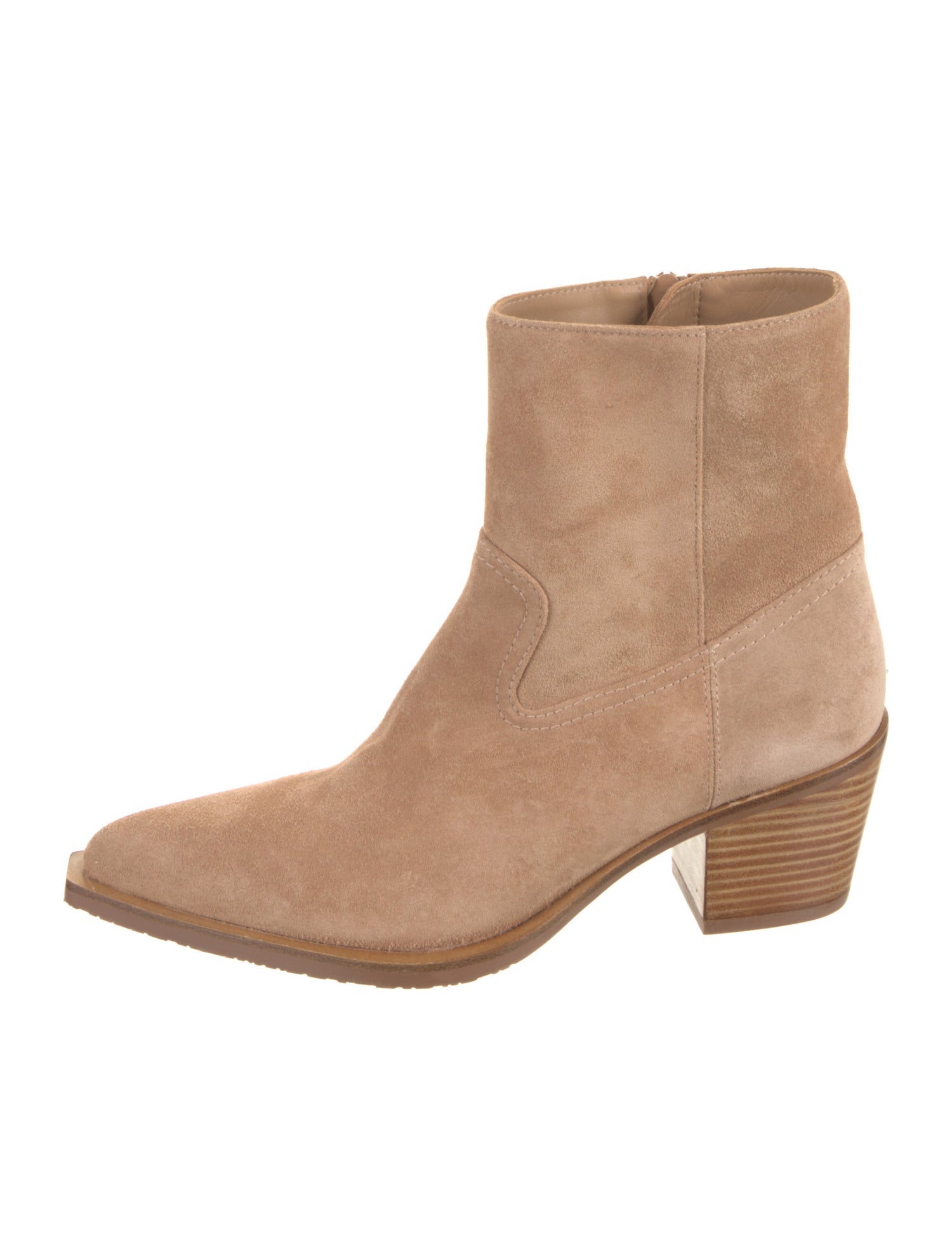 Stuart Weitzman Suede Colorblock Pattern Boots