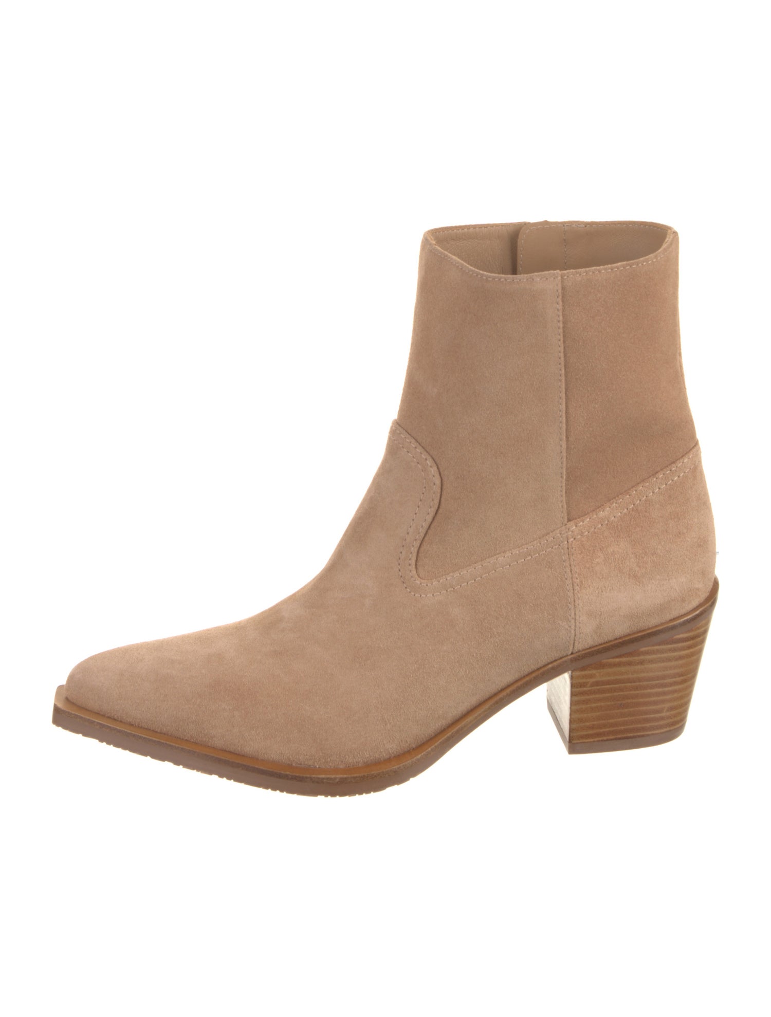 Stuart Weitzman Suede Colorblock Pattern Chelsea Boots