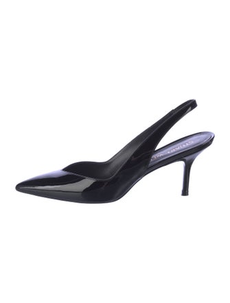 Stuart Weitzman Patent Leather Slingback Pumps