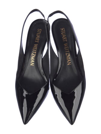 Stuart Weitzman Patent Leather Slingback Pumps