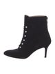 Stuart Weitzman Suede Studded Accents Lace-Up Boots