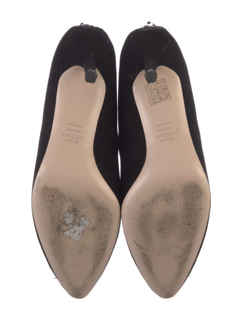 Stuart Weitzman Suede Studded Accents Lace-Up Boots