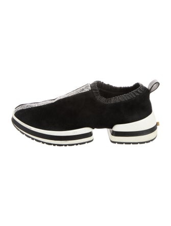 Stuart Weitzman Suede Striped Sneakers