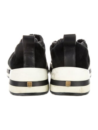 Stuart Weitzman Suede Striped Sneakers