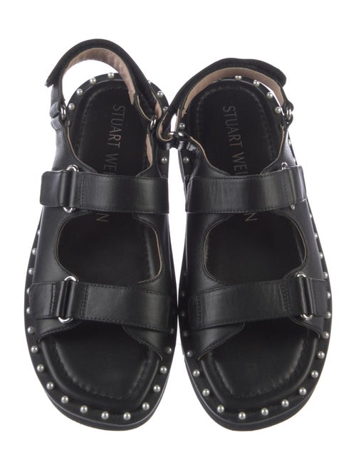 Stuart Weitzman Leather Studded Accents Gladiator Sandals