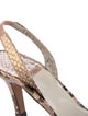 Stuart Weitzman Snakeskin Animal Print Slingback Sandals
