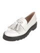 Stuart Weitzman Leather Tassel Accents Loafers