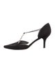 Stuart Weitzman Crystal Embellishments T-Strap Pumps