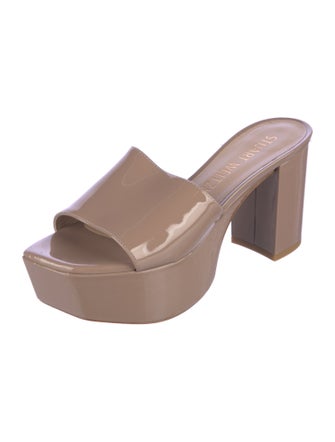 Stuart Weitzman Patent Leather Slides