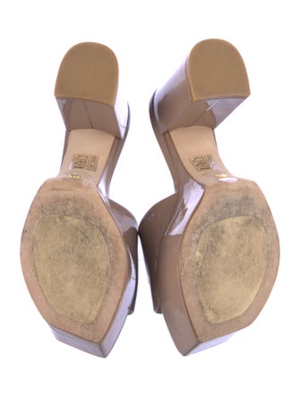 Stuart Weitzman Patent Leather Slides