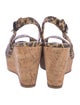 Stuart Weitzman Straw Animal Print Slingback Pumps