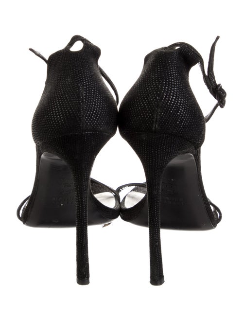 Stuart Weitzman Lizard T-Strap Sandals