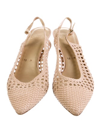 Stuart Weitzman Leather Slingback Pumps