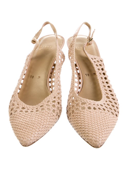 Stuart Weitzman Leather Slingback Pumps