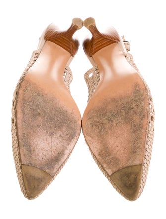 Stuart Weitzman Leather Slingback Pumps