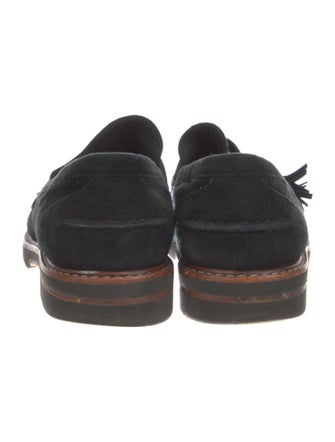 Stuart Weitzman Suede Tassel Accents Loafers