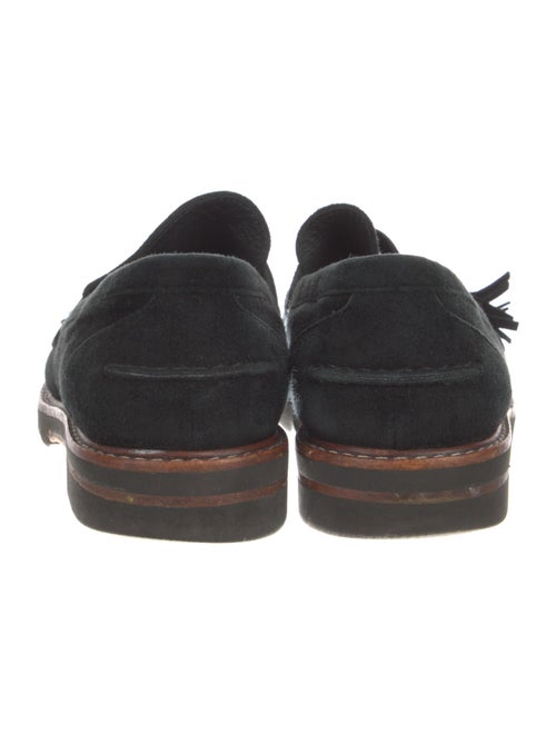 Stuart Weitzman Suede Tassel Accents Loafers
