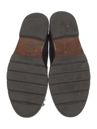 Stuart Weitzman Suede Tassel Accents Loafers