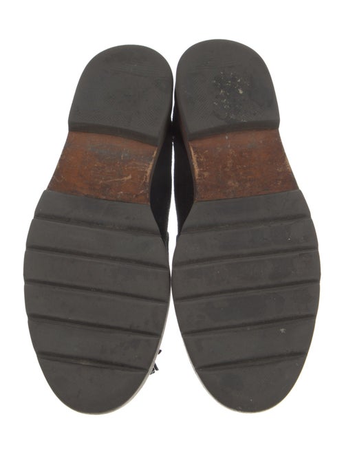 Stuart Weitzman Suede Tassel Accents Loafers