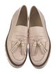 Stuart Weitzman Leather Tassel Accents Loafers
