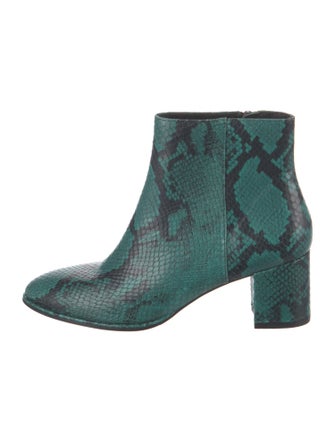 Stuart Weitzman Embossed Leather Animal Print Boots