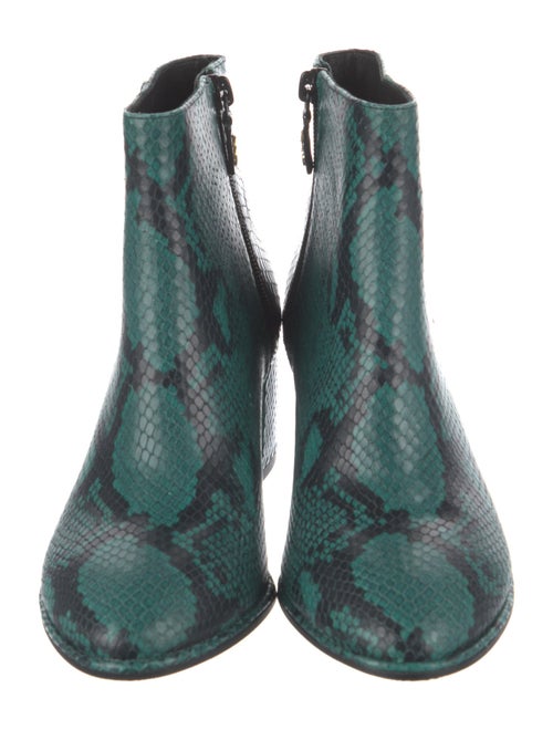 Stuart Weitzman Embossed Leather Animal Print Boots