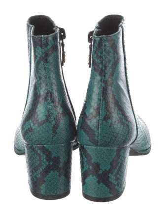 Stuart Weitzman Embossed Leather Animal Print Boots