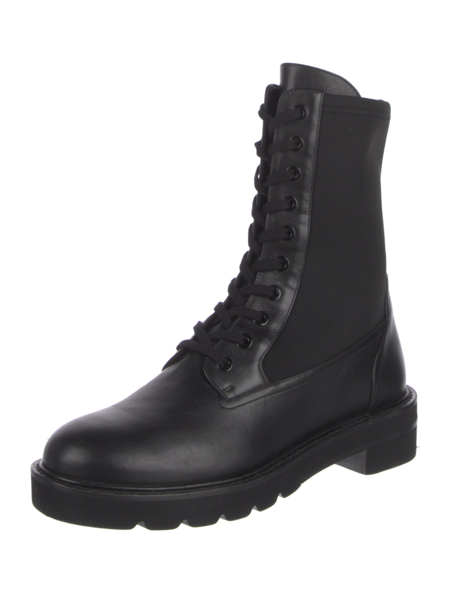 Stuart Weitzman Leather Combat Boots