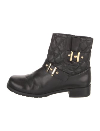 Stuart Weitzman Leather Moto Boots