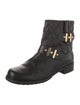 Stuart Weitzman Leather Moto Boots