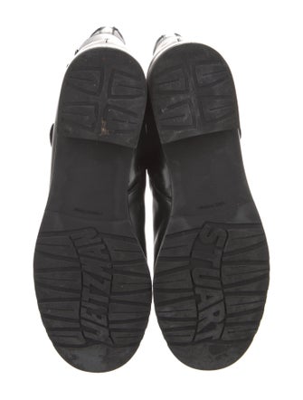 Stuart Weitzman Leather Moto Boots