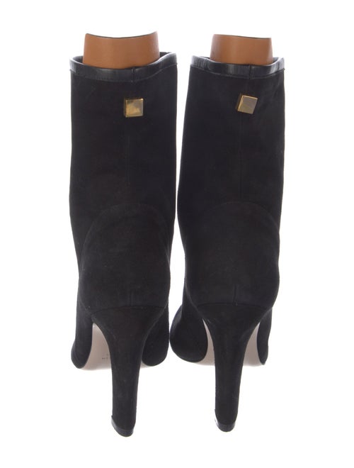 Stuart Weitzman Suede Leather Trim Embellishment Boots