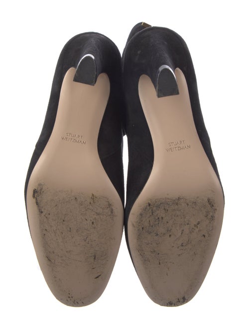 Stuart Weitzman Suede Leather Trim Embellishment Boots