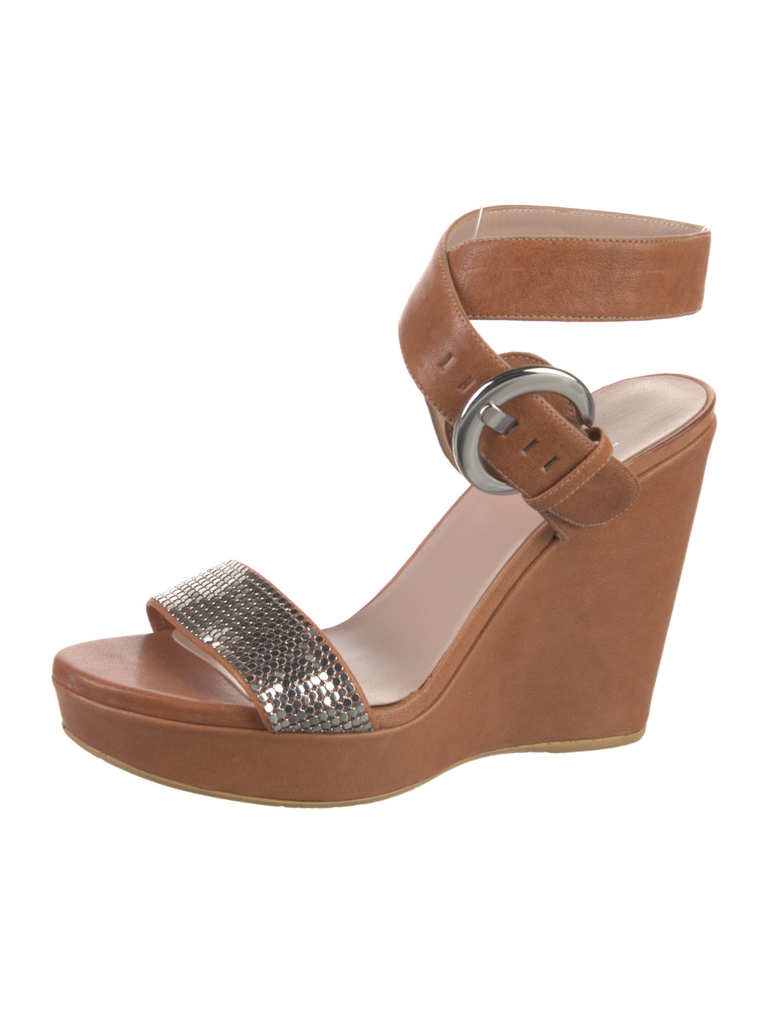 Stuart Weitzman Leather Printed Sandals